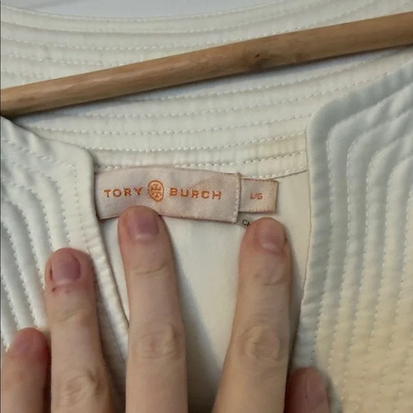 Tory Burch Cream Textured Dress - Picture 2 of 3